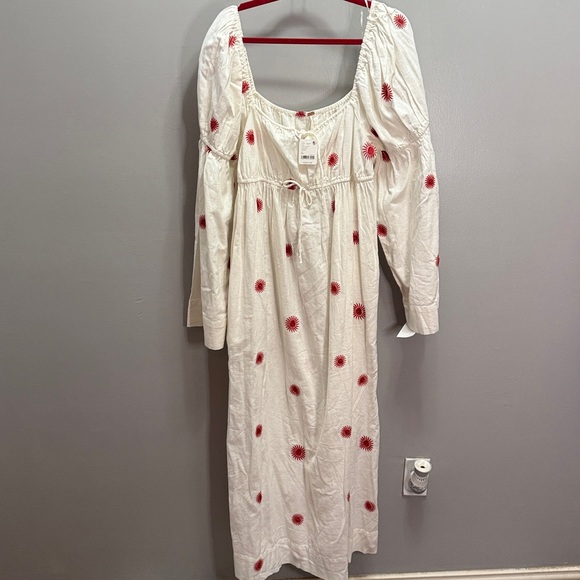 NWT Free People Emory Embroidered Midi Dress XL - Picture 3 of 6